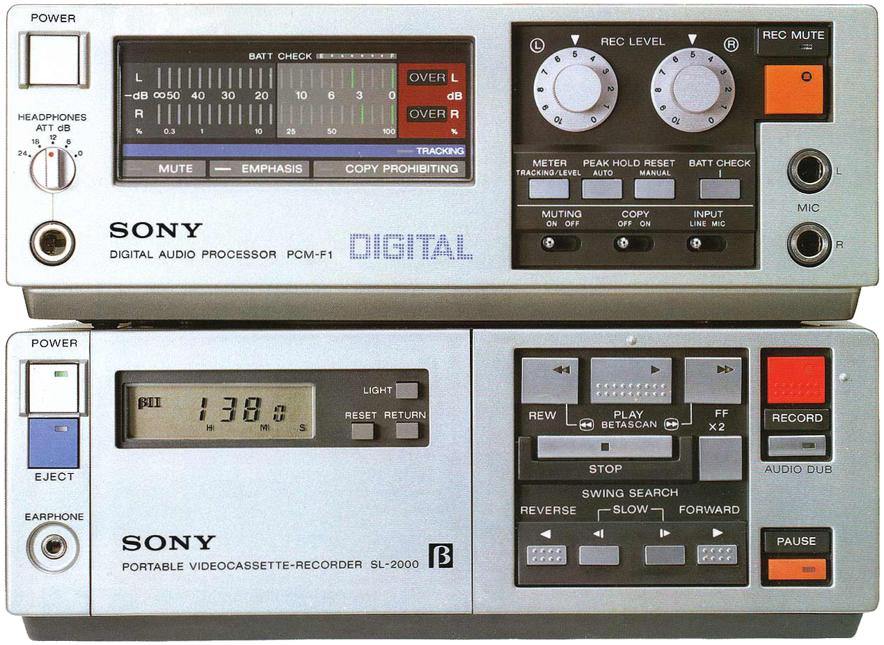 Sony PCM-F1 and SL-2000