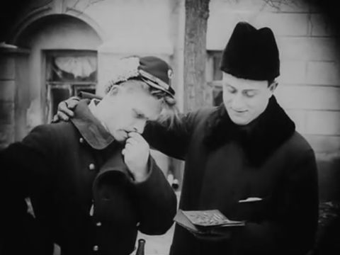 Comforting his arresting officer