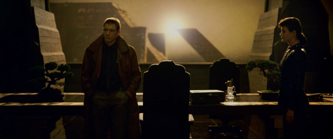 Tyrell's office at sunset
